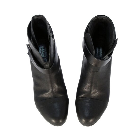 RAG & BONE Harlow $495 Moto Ankle Strap Heeled Booties Ankle Boots 38.5/8.5 - Picture 8 of 10